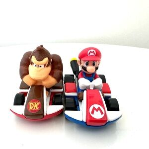 Nintendo Mario Kart Racers – Mario & Donkey Kong Pull-Back Cars – Lot of 2